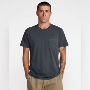RVCA PTC II PIGMENT TEE with pocket - pirate black